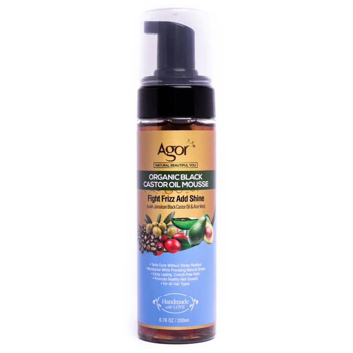 Agor - Wholesale Hair Styling Gel/Mousse - Agor Organic Black Castor Oil Hair Mousse (200ml)