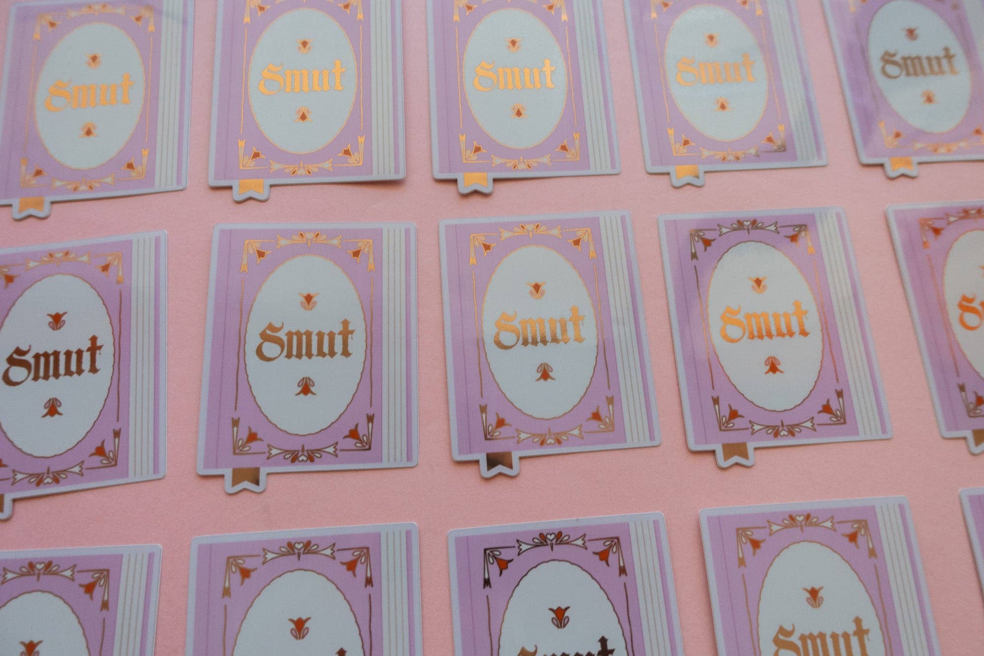 Jollie Ollie Designs - Wholesale Sticker - Smut Club Sticker [with gold foil]4