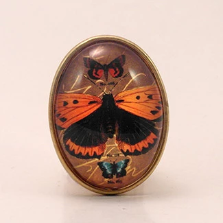 B.Berish - Wholesale Brooch - Ethereal Butterfliy With Brown Background Brooch0