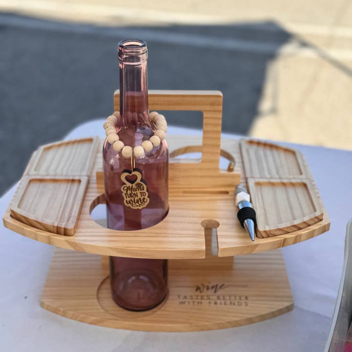 Sequel Giftables - Wholesale Beer/Wine Caddy - Outdoor Wine Table Charcuterie Tray Wine Caddy 5