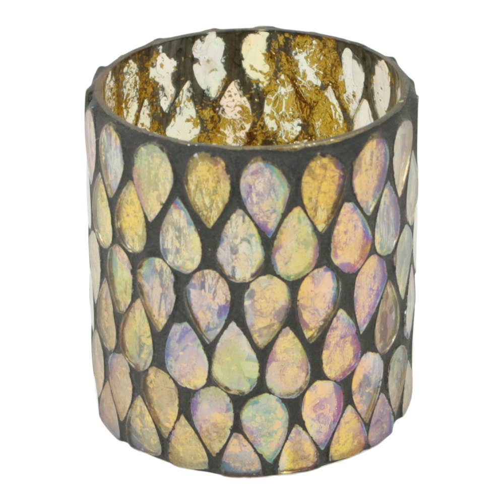 EARTHWARE - Wholesale Candle Holder - Gold tealight holder Lyon S0