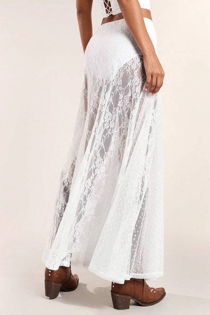 Mccolin - Wholesale Skirt - Women's - Elegant Lace Maxi Skirt4