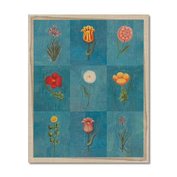 Roomytown Inc - Wholesale Art Print - Blue Festival of Flowers Fine Art Print1