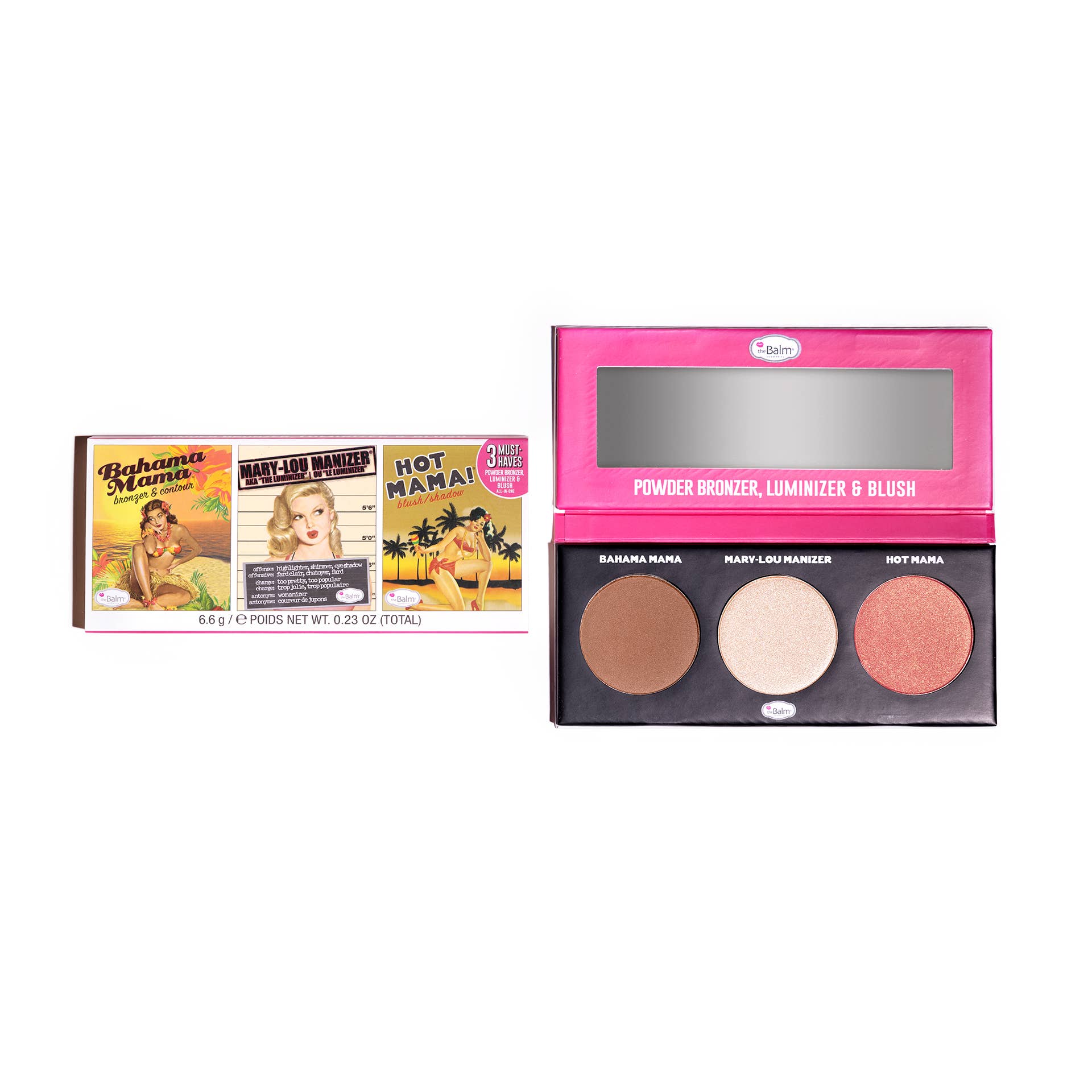 theBalm Cosmetics - Wholesale Face Makeup Palette - Trio Must Haves -Bahama Mama, Mary-Lou Manizer, Hot Mama0