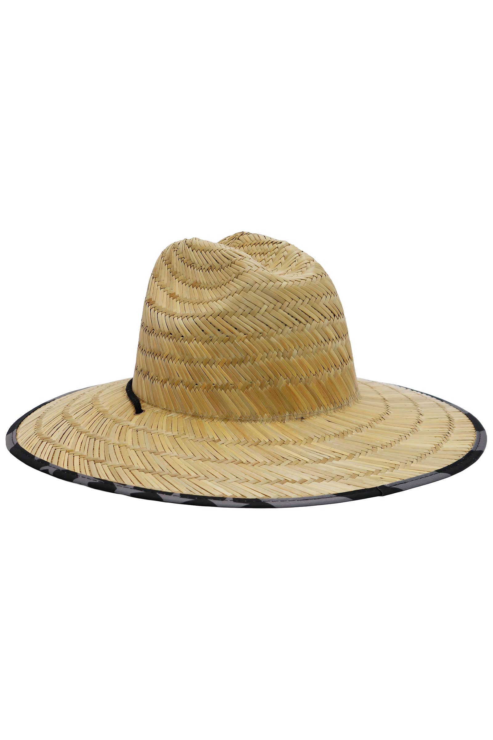 Cap Zone - Wholesale Straw Hat - Unisex - American Flag Under Brim Rush Straw Lifeguard Hat8