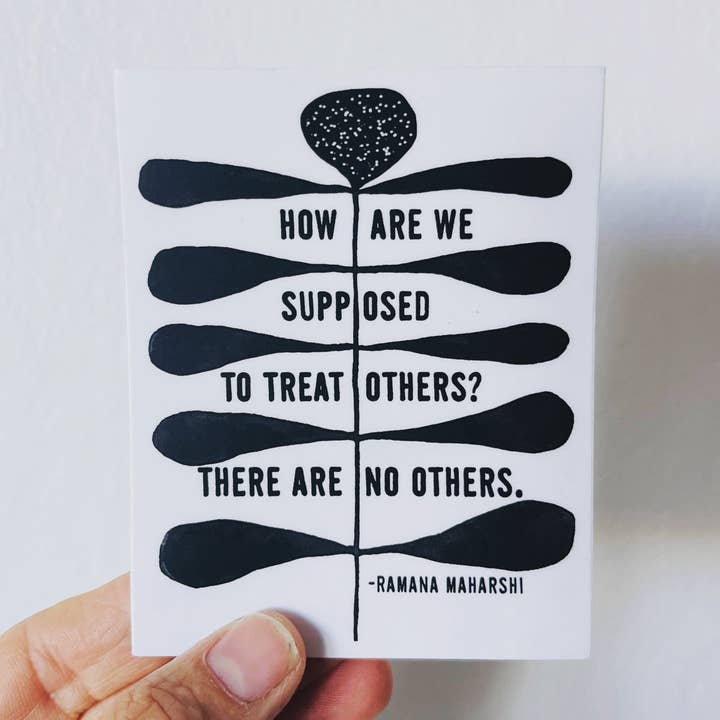 mb art studios - Wholesale Sticker - vinyl sticker ramana maharshi quote with hand painted art0