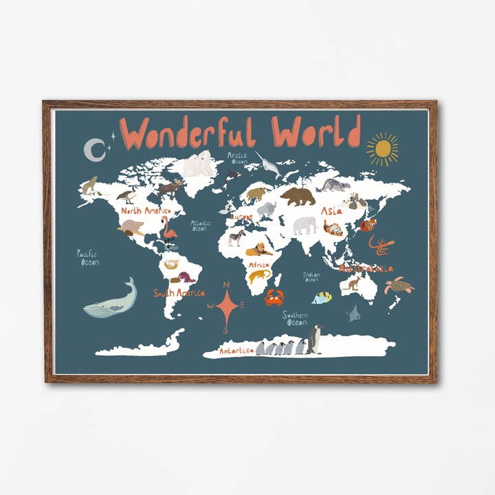 Wonderful World Print for wholesale by Eve Broadhurst