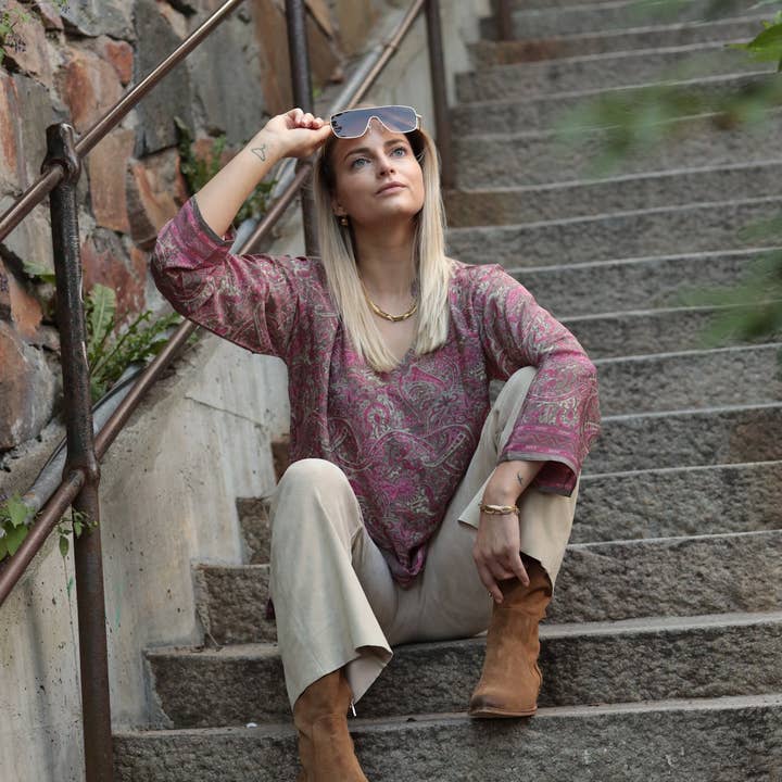 Silkebluse - Kashmir Pink for wholesale by Camilla Øhrling Jewelry