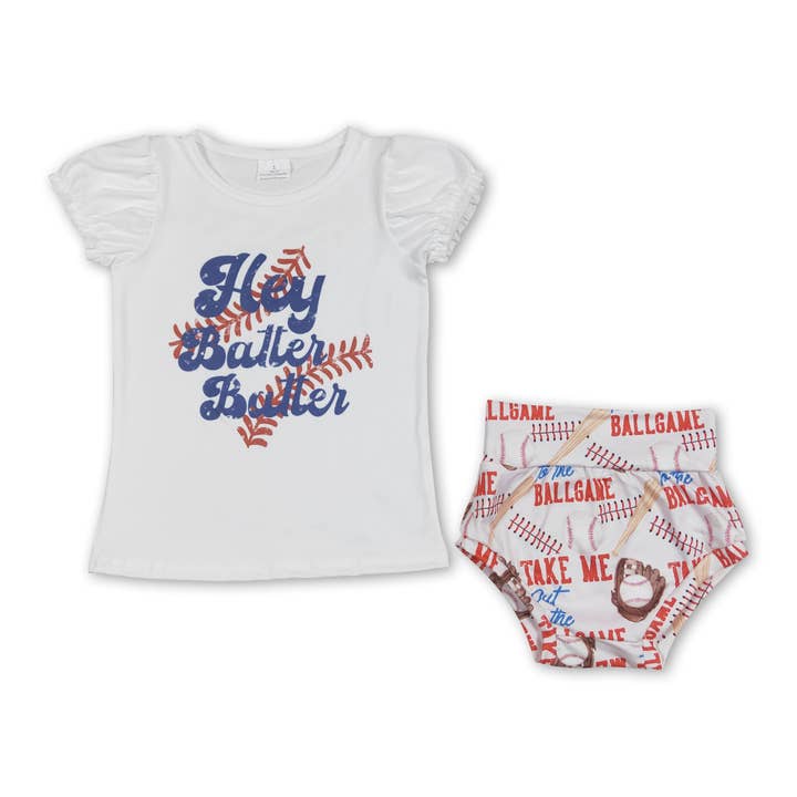 Yawoo Garments - Wholesale Clothing Set - Baby - Hay batter shirt bummies baby kids baseball set