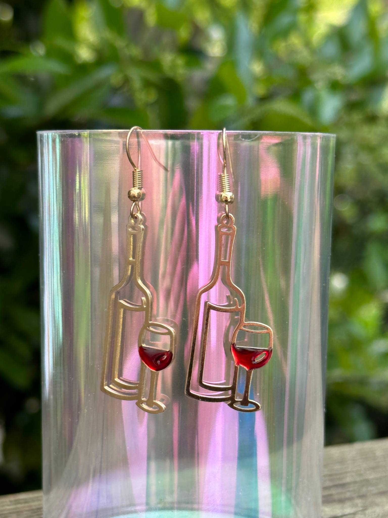 Arcfo Jewelry - Wholesale Dangle earrings - Elegant Wine Bottle and Wine Glass Earrings – Fun and Classy