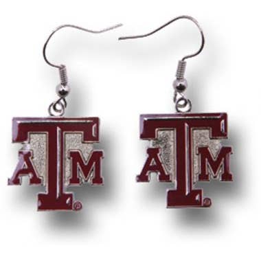 NCAA Texas A&M Aggies Logo Dangle Earrings for wholesale by Aminco USA