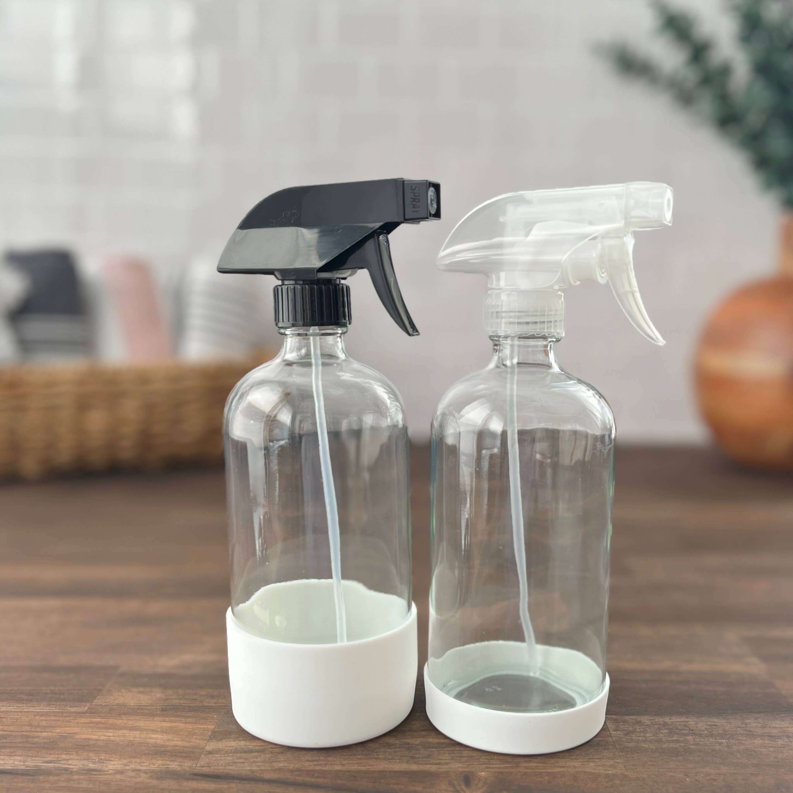 The Bottle Shoppe - Wholesale Spray Bottle - 16oz Clear Bottle with Silicone Sleeve | Pump, Cap, Sprayer8