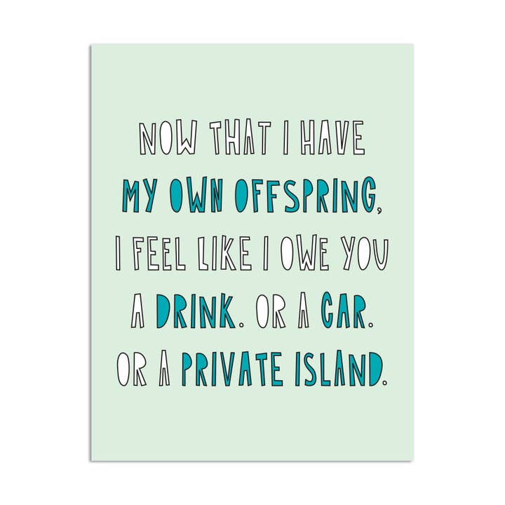 Near Modern Disaster – Großhandel Grußkarten für den Alltag – 424 - Nachkommen IOU - A2 Karte