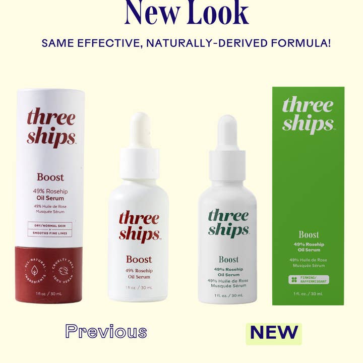 Three Ships (No Duties | Ships from US/CA | USMCA Compliant) - Wholesale Facial Serum/Concentrate - Boost 49% Rosehip Oil Serum6