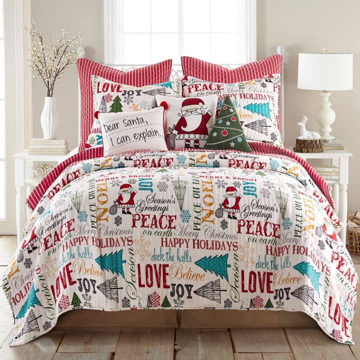 Levtex Home - Wholesale Throw/Decorative Pillow - Santa Claus Lane Postcard Pom Pillow