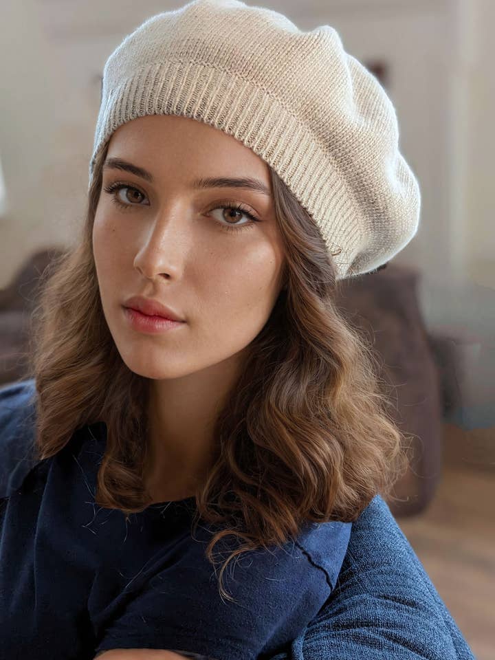 Merino Wool Beret for Women, Winter Fall Hat, Knitted for wholesale by Frost Hats