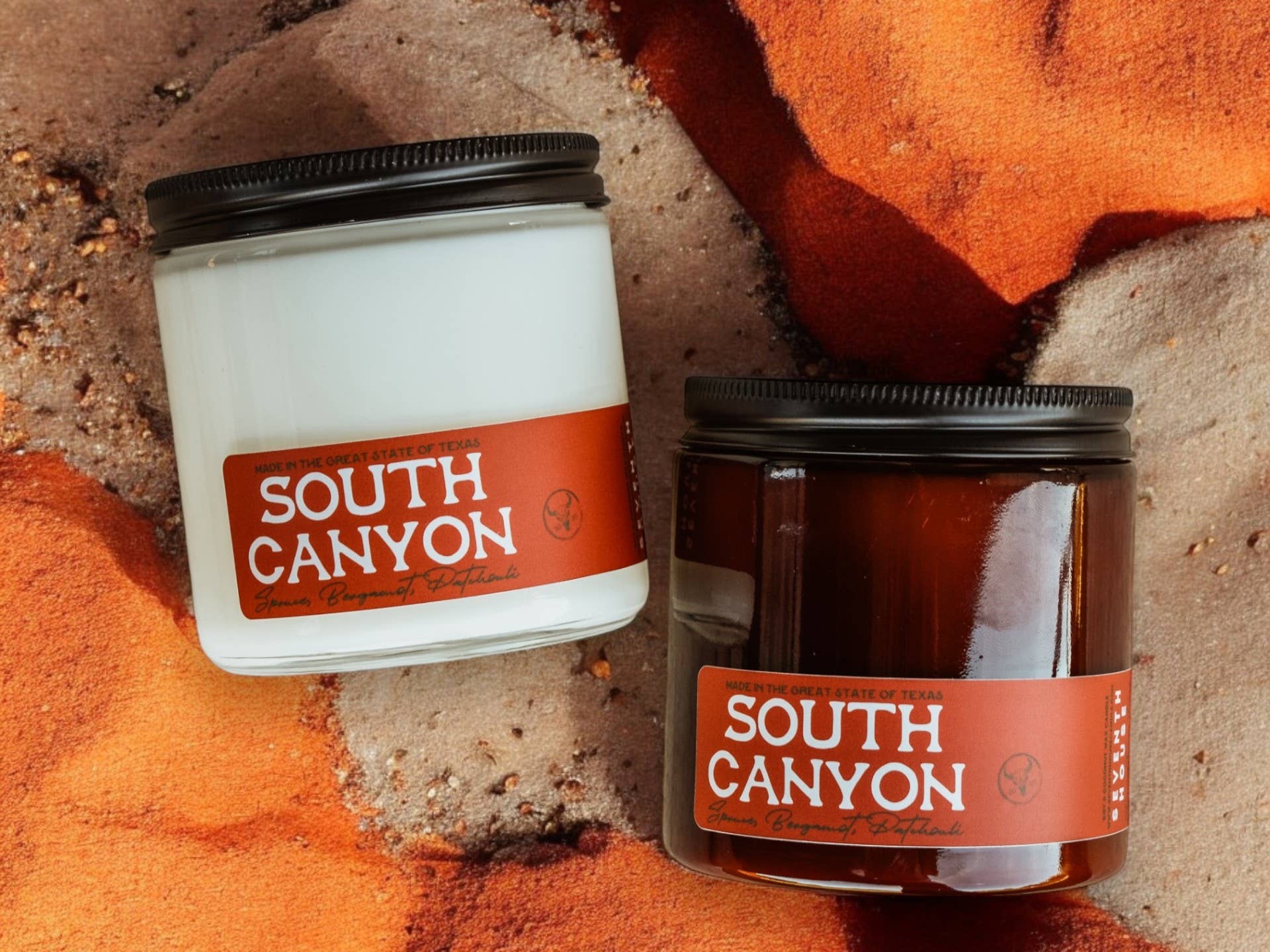 Seventh House Candle - Vente Bougie en bocal - SOUTH CANYON - Bougie en épicéa, bergamote et patchouli1