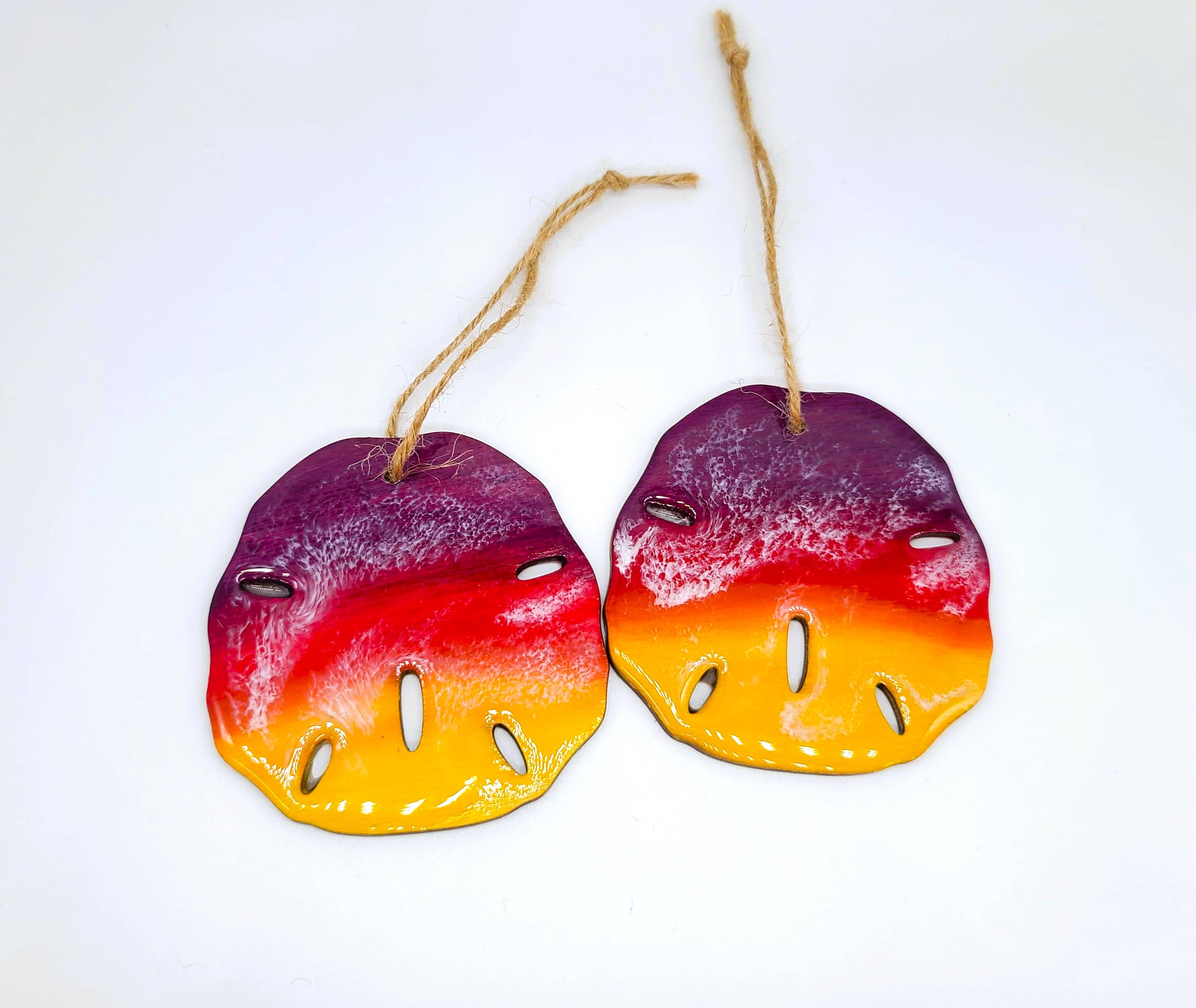 JEMS of the Sea - Wholesale Ornament - Sand Dollar Christmas Ornament - Handmade Resin & Wood1