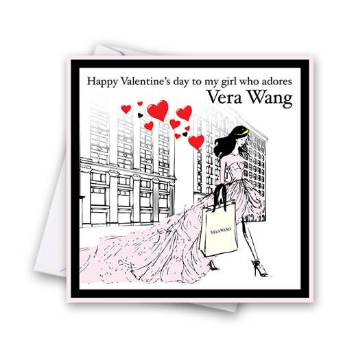 Fashion Valentines- Tarjeta de San Valentín Vera Wang para venta al por mayor de Catherine Loves