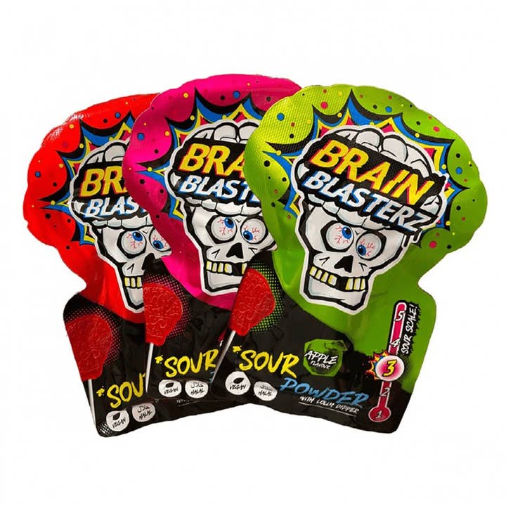 MOM - Wholesale Hard Candy - Brain Blasterz Sour Powder Dipper 10g