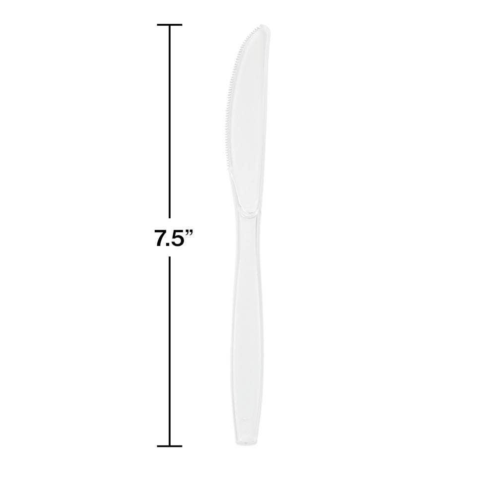 KT Supply - Wholesale Disposable Servingware Set - Premium Plastic Knives Clear Bulk, Case of 6001