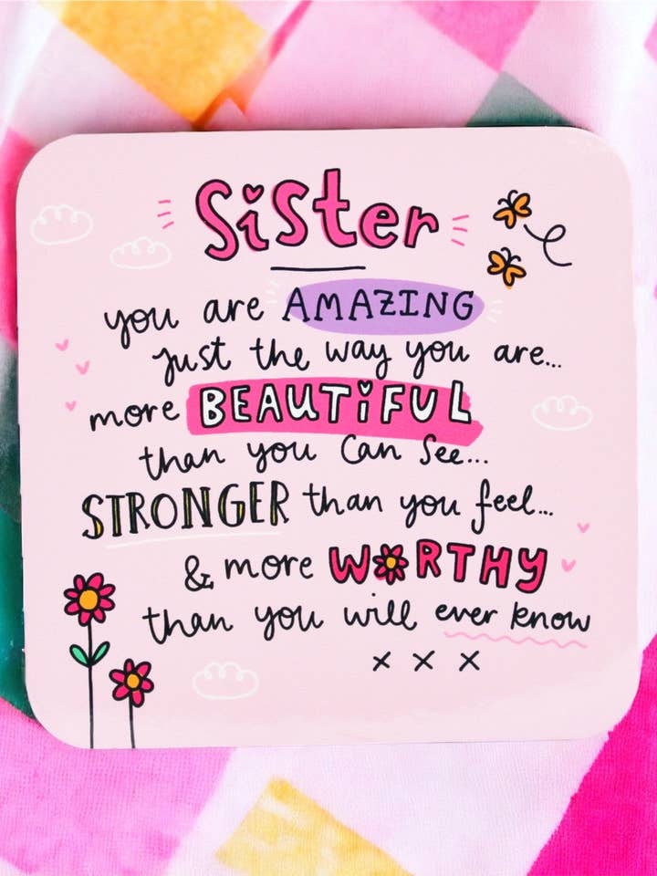 Sis Coaster - Non-Slip Feature for wholesale by Feel Good Gift co.