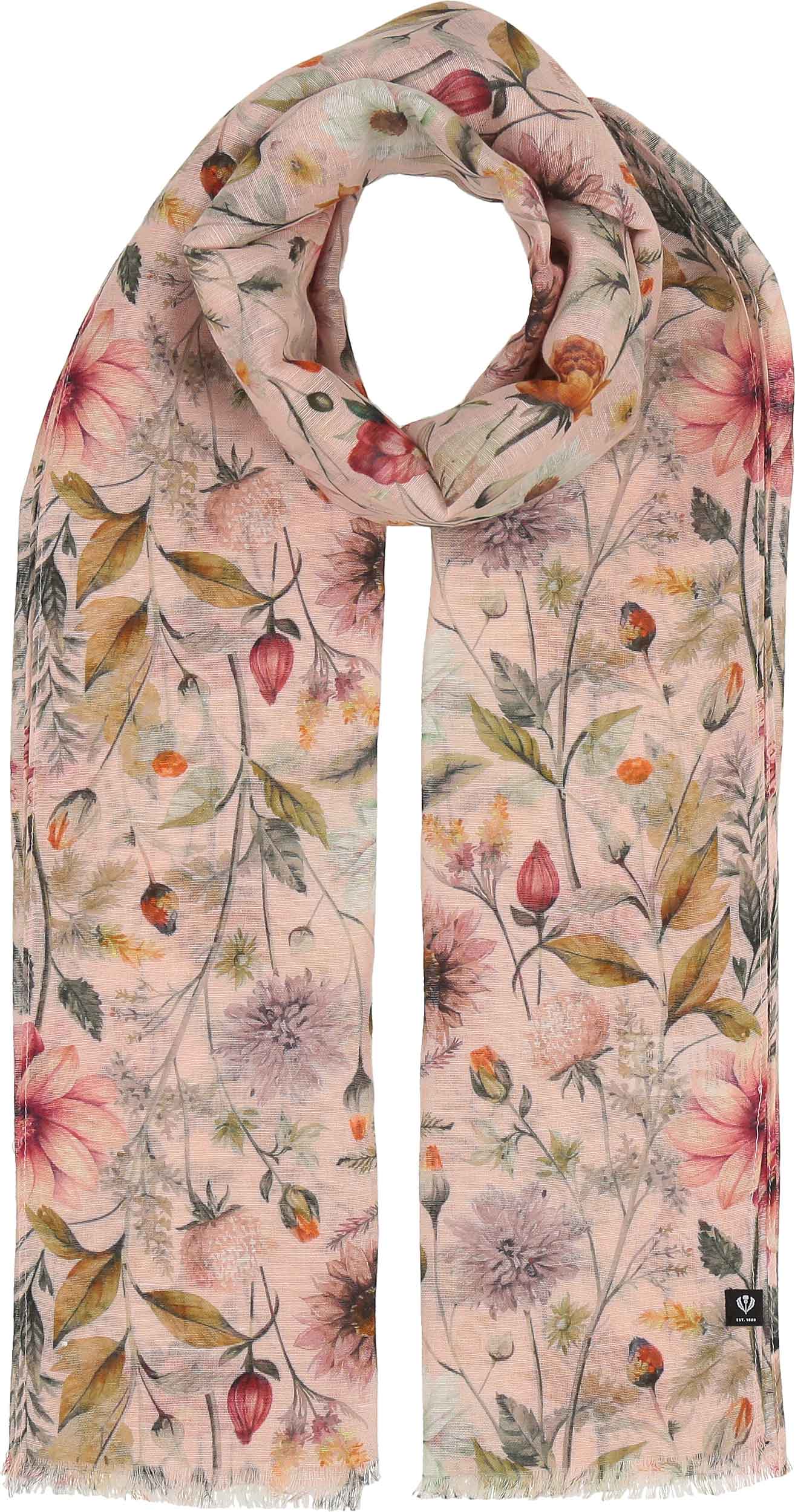 FRAAS - The Scarf Company - Wholesale Scarf - Women's - Vintage Floral Hemp Cotton Scarf3