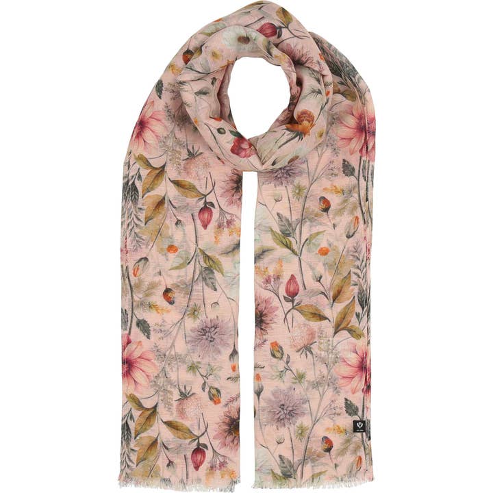 FRAAS - The Scarf Company - Wholesale Scarf - Women's - Vintage Floral Hemp Cotton Scarf3