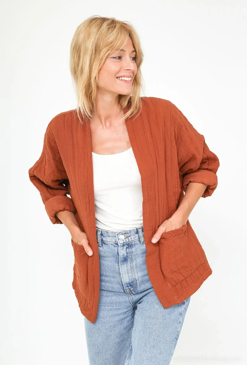 Mimi & Gogo – wholesale Jacket – Women's – Quilted jacket in cotton gauze6