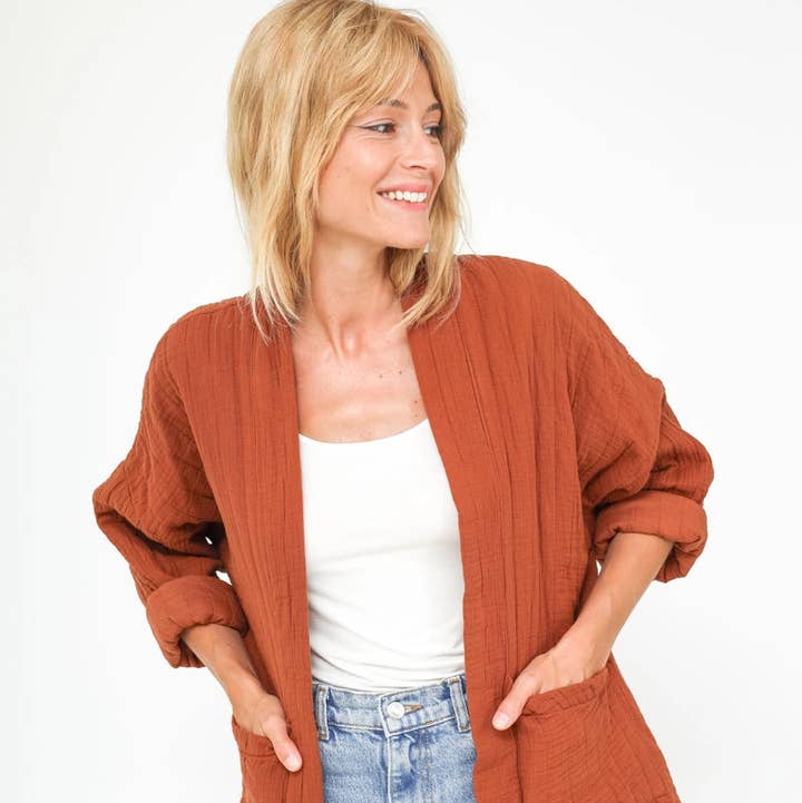 Mimi & Gogo – Großhandel Jacke – Damen – Steppjacke aus Baumwoll-Gaze19