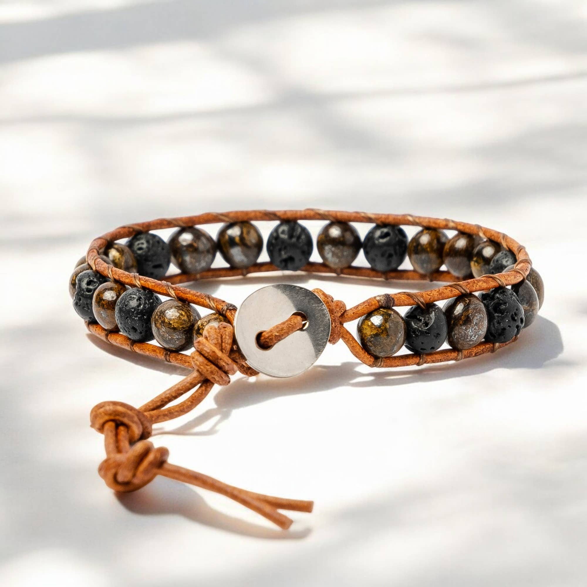 Cape Diablo - Wholesale Jewelry - Men's - Men's Bronzite & Lava Bracelet1