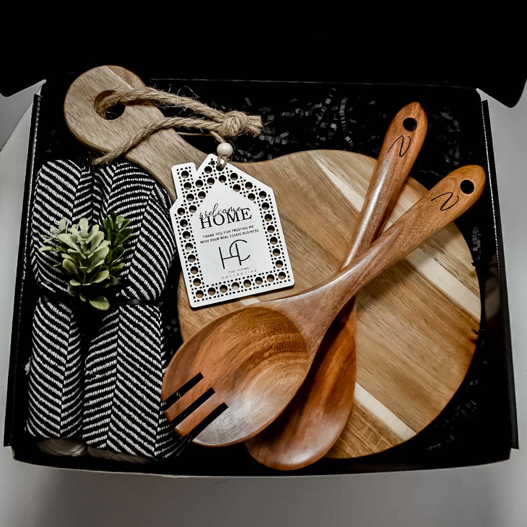 Theba Handmade - Wholesale Cutting Board - Luxury Gift Box- Round Acacia Simple4