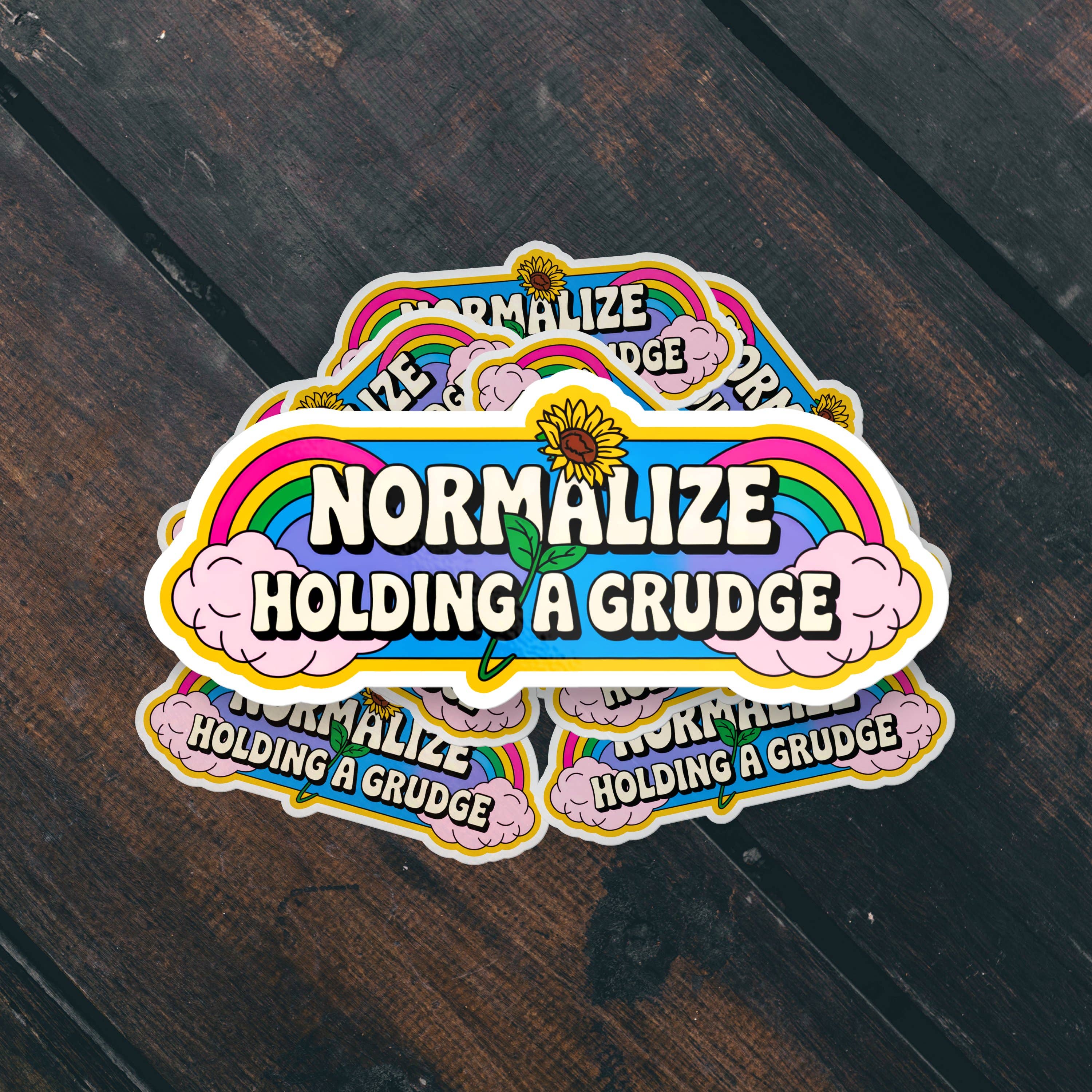 Sticker Bull - Venta al por mayor Pegatina - Normaliza guardar rencor Pegatina divertida y bonita de vinilo para parachoques1