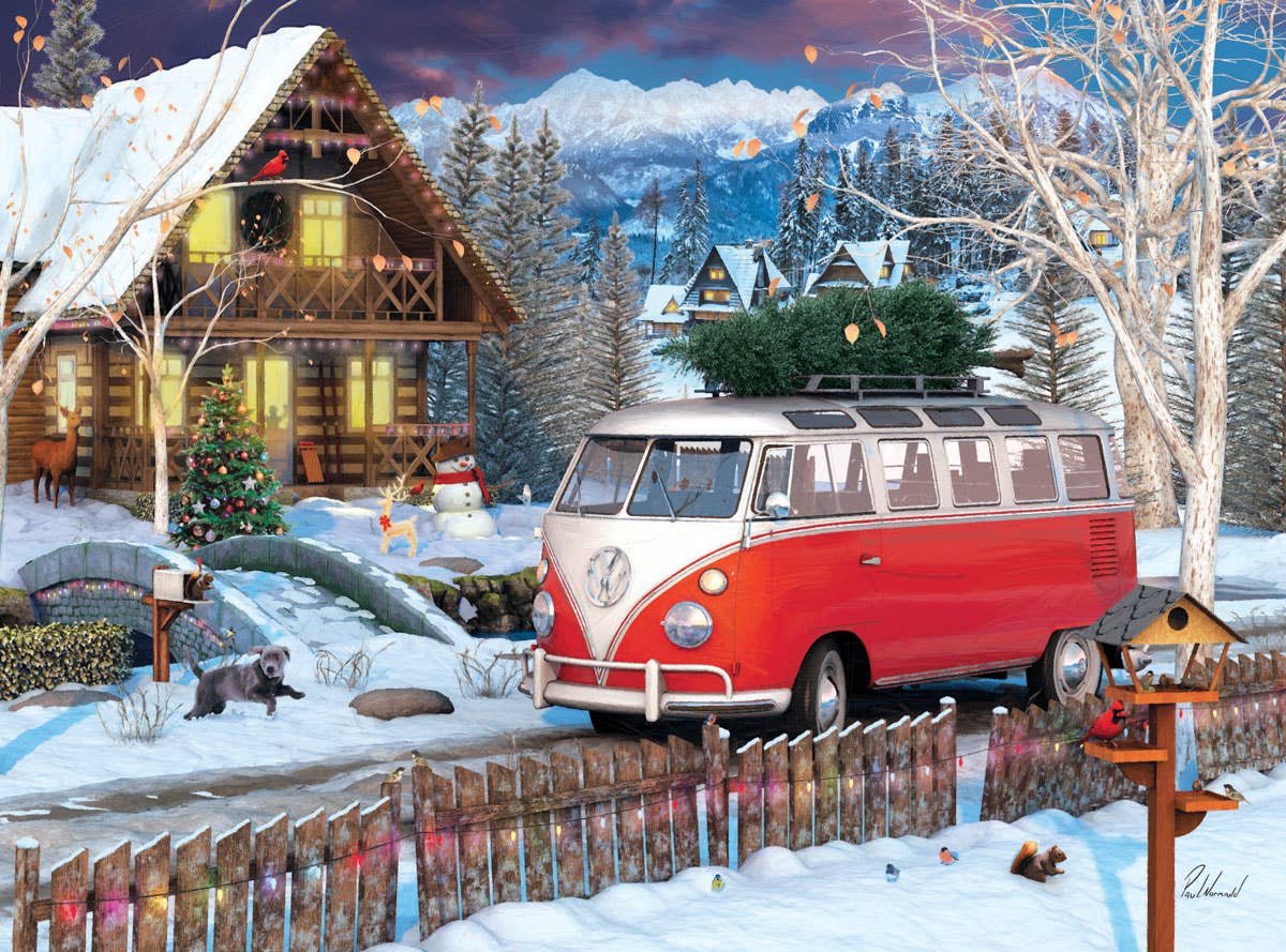 Eurographics Puzzles USA - Wholesale Puzzle - Adult - VW Christmas Bus Tin1