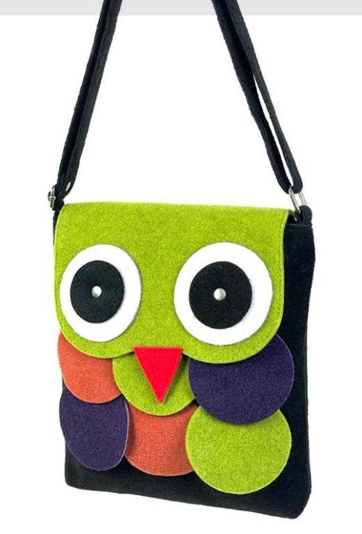 Chenson & Gorett - Wholesale Top Handle Bag - Women's - Owl Design Bag with Embroidered Felt. B2B Sale 579471
