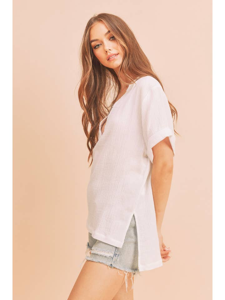 AEMI + CO - Wholesale Blouse - Women's - 8167BK Trudie Top