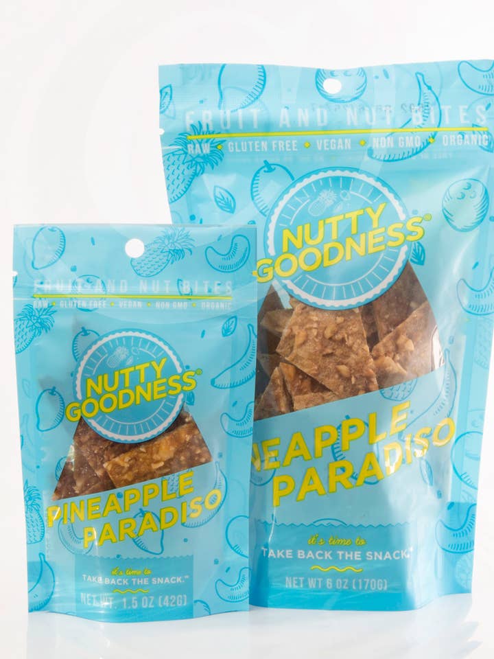 6 oz Pineapple Paradiso healthy fruit and nut snack for wholesale by Nutty Goodness