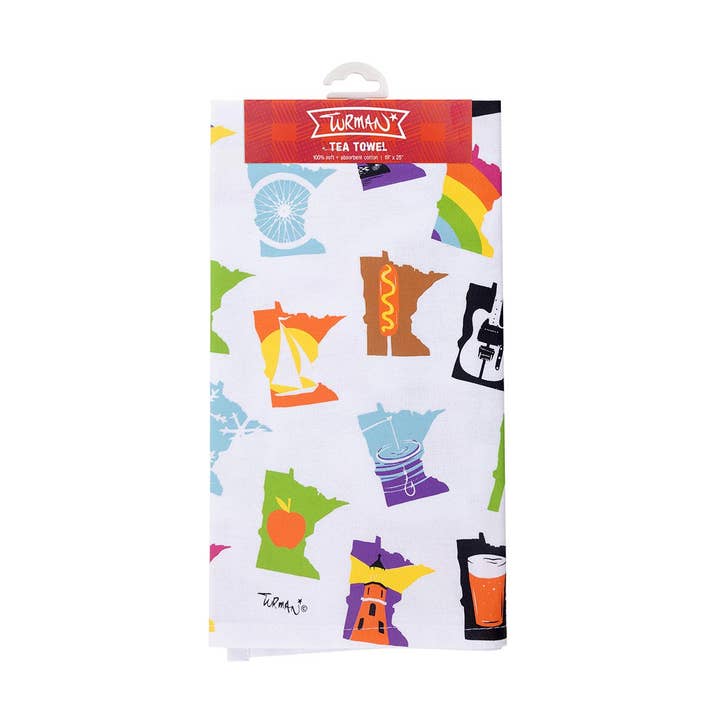 MN Months Tea Towel for wholesale by Adam Turman Artwork Co