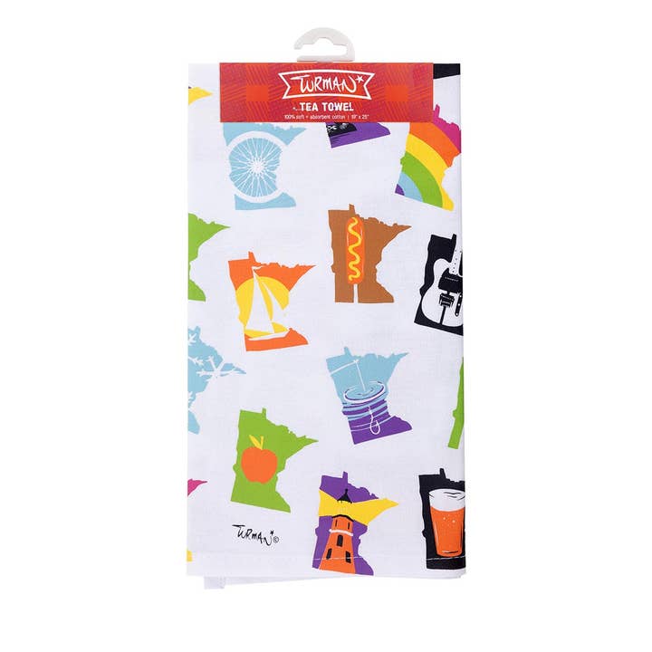 MN Months Tea Towel for wholesale by Adam Turman Artwork Co