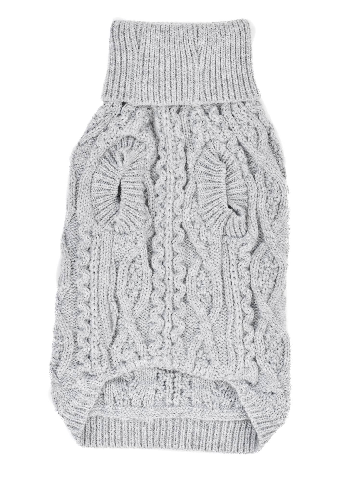 Parisian Pet® – Engroshandel Sweater - Hund – Kabelstrikket sweater i skygrå – perfekt til koldt vejr1