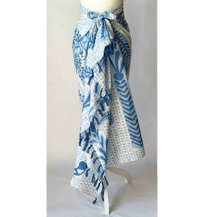 The Bahamas Wrap, Cheetah Blue for wholesale by Lilibridge