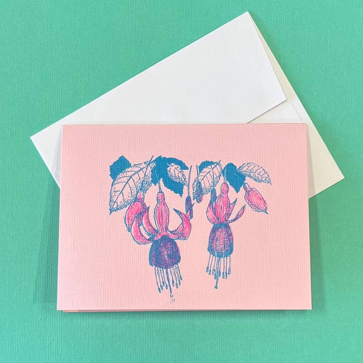 Greeting Card - Fuchsias for wholesale by Push/Pull Press