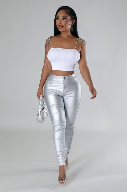 5besties inc – Engroshandel Bluse - Dame – Crop top med kædebånd12