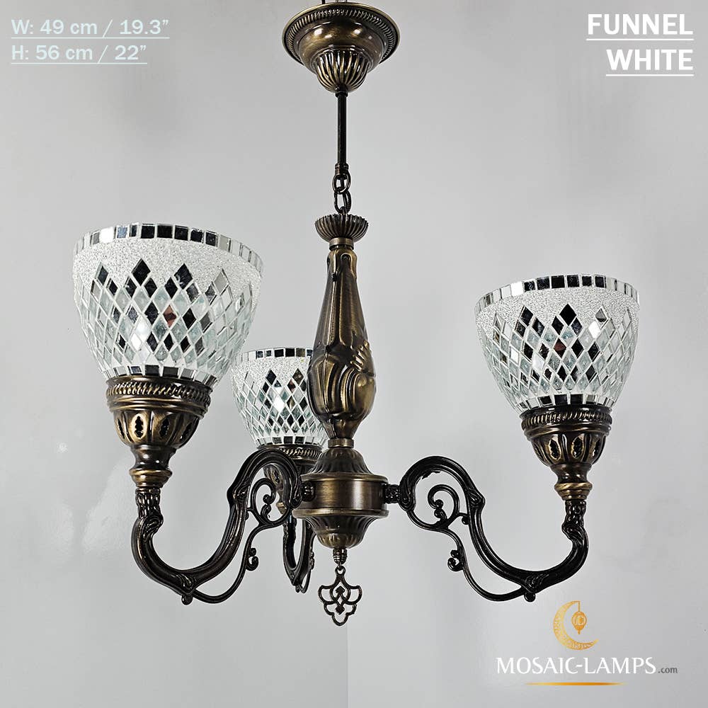 Mosaic Lamps – Candeeiro/lâmpada suspensa por atacado – Mosaico 3 Globo Feito à Mão Turco Marroquino Árabe Oriental Boh43