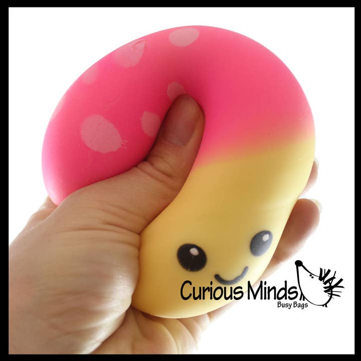 Curious Minds Toys - Wholesale Squishy Toy - Kids & Baby - 1 Mushroom Squishy Squeeze Stress Ball Soft Doh Filling - Li