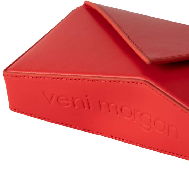 veni morgan - Wholesale Clutch Bag - Women's - ori in red leather7