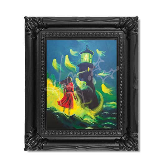 "Ghost Light" Mini Masterpiece Framed Print for wholesale by Holly Bones