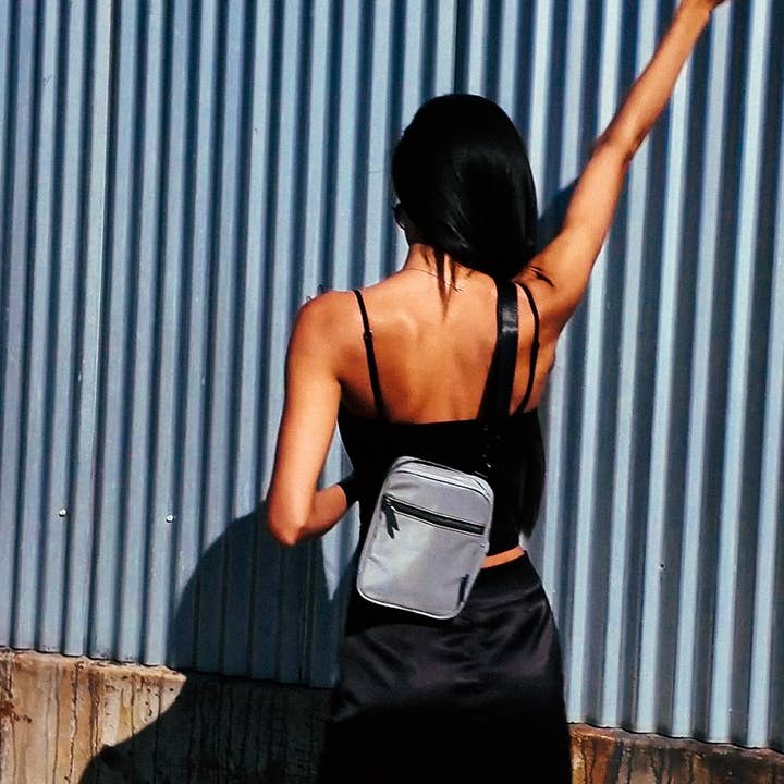 Fydelity - Wholesale Crossbody Bag - Women's - 88842: Sidekick | Crossbody Sling Bag | REFLECTIVE Silver7