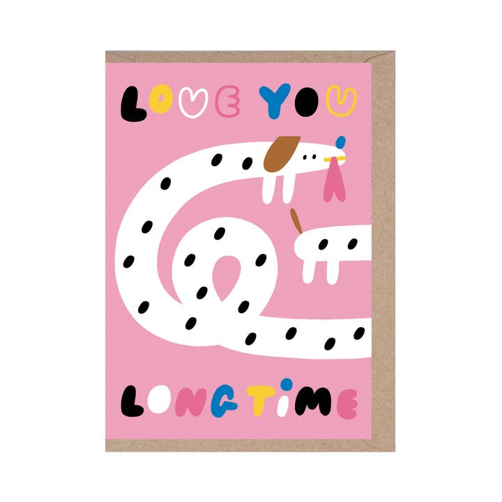 LOVE YOU LONG TIME - BIGLIETTO DI AUGURI - CANCELLERIA - LOVE per la vendita all'ingrosso da parte di Rumble Cards