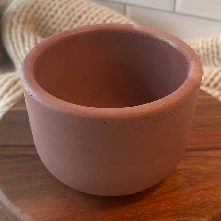 Merlot Concrete Candle Vessel - 8 oz for wholesale by Bumblebee Candle Co.
